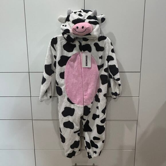 Halloween Baby Cow Costume Onesie Romper Toddler Size 110 *NEW* - Picture 2 of 16